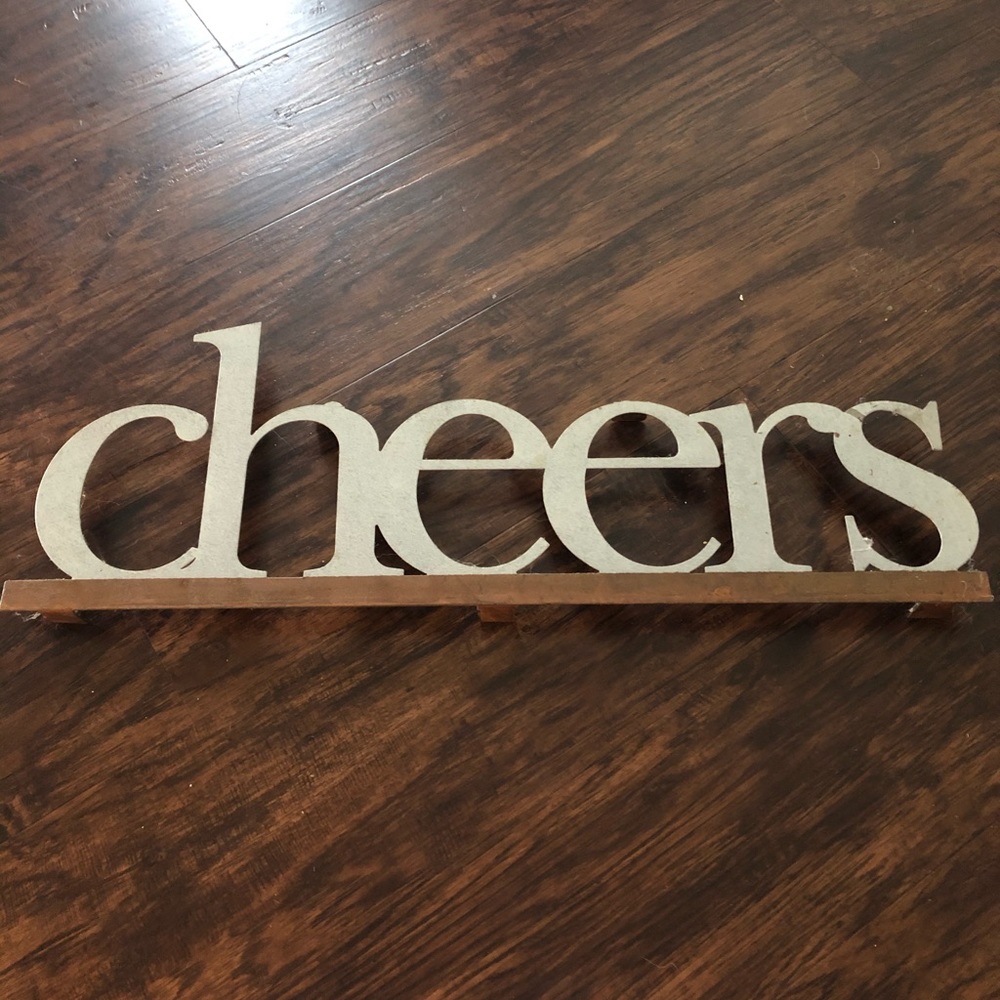 Metal CHEERS sign